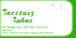 tacitusz kuhne business card